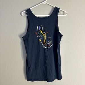 Vintage 80s Gecko Lizard Surfer Cozumel Tank Top Size Small Made In USA